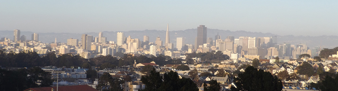 View of Downtown (in haze)